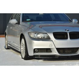 Накладка сплиттер на передний бампер на BMW 3 E90 / E91 M-Pack